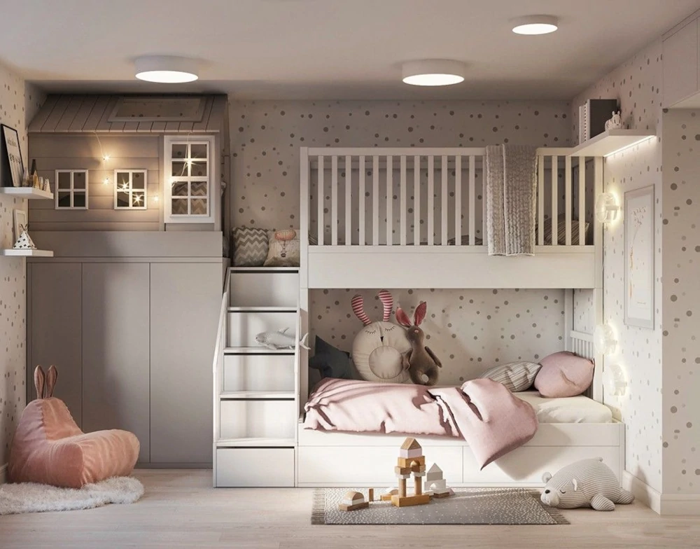 Cama para decoración de cuarto infantil